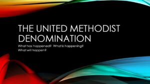 A black and white photo of the united methodist nomination.