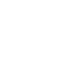 A white circle with an arrow in it