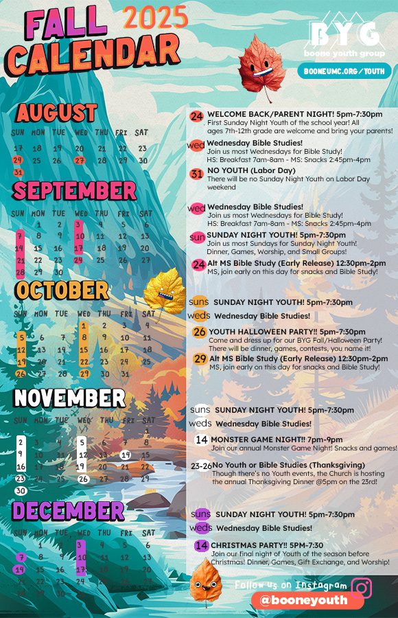 Fall Calendar 2025